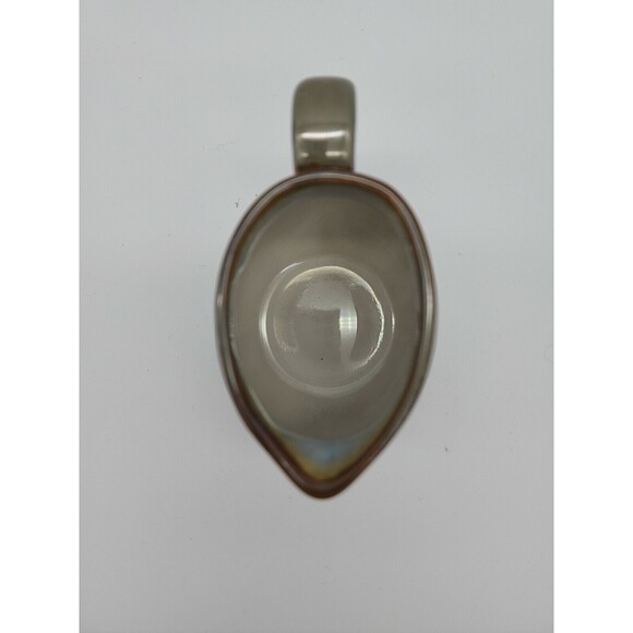 Sango Creamer Pitcher Stoneware Green Brown Glaze Pottery Nice - Picture 5 of 12